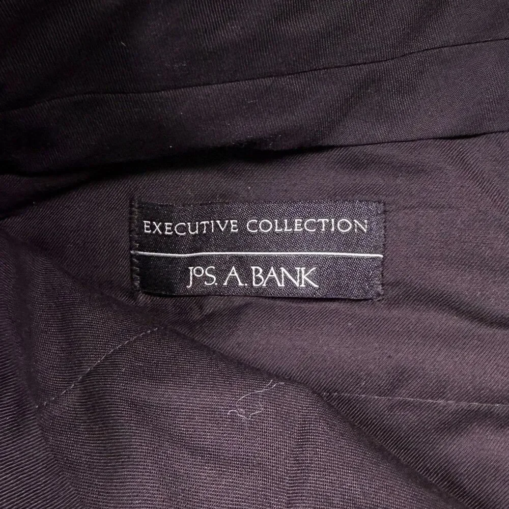 Jos. A. Bank 46 Mens Wool Cashmere Pleated Dress Pants Brown NWT Unhemmed